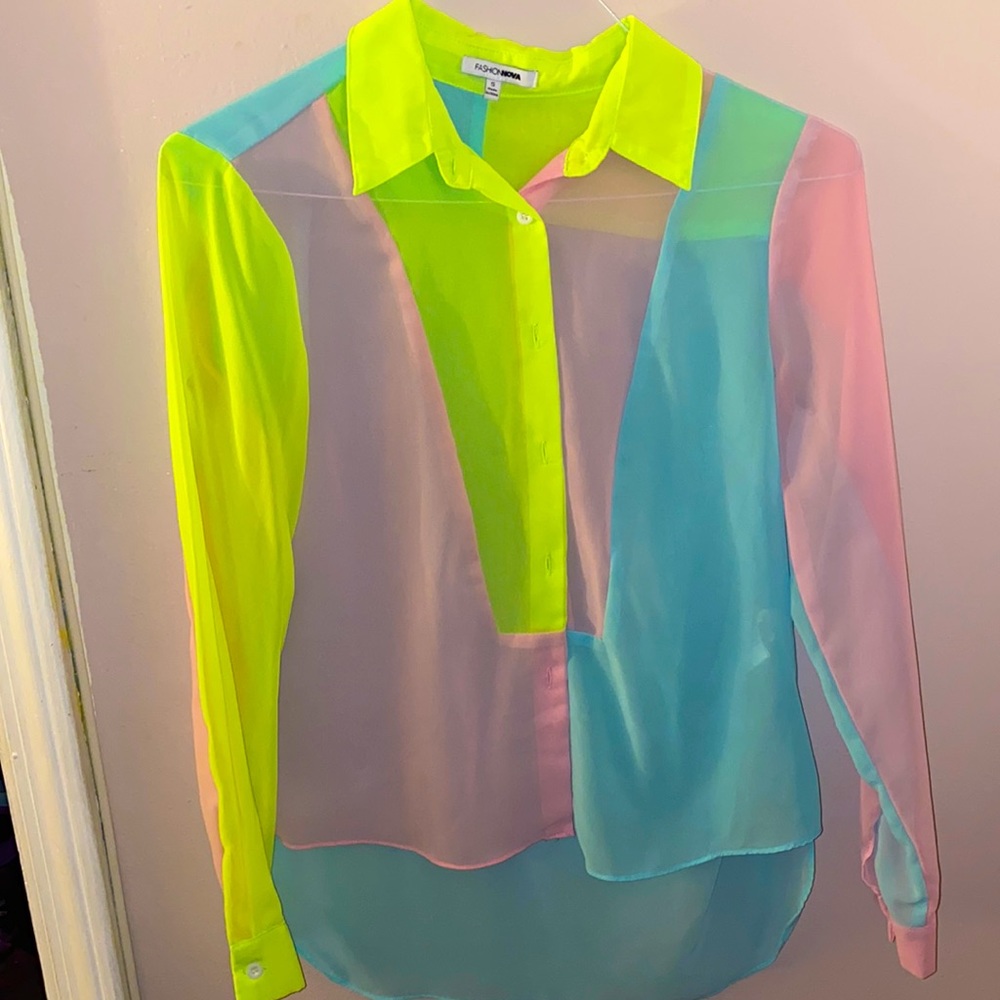 Summer colorful oversize shirt
